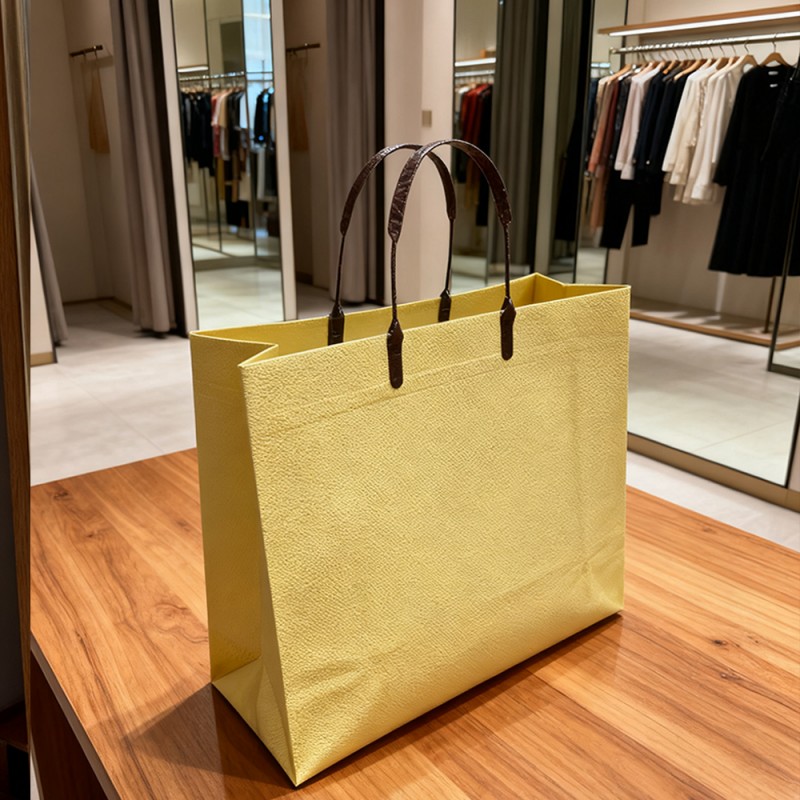 กระเป๋าช้อปปิ้งน้ำหนักเบาเคลือบด้านสีทึบ